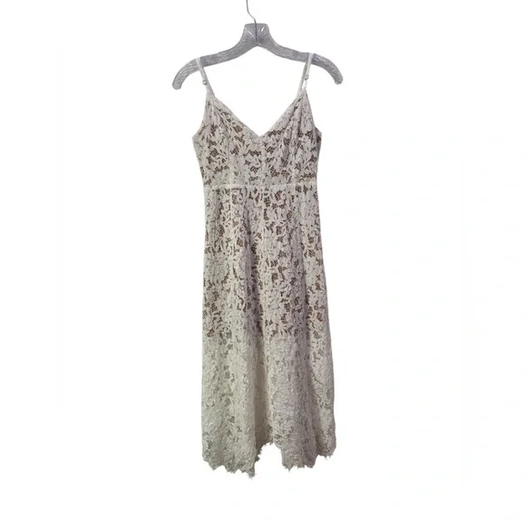 Lulu's White Lace Spaghetti-Strap Midi Dress - Picture 2 of 5